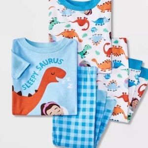 Toddler Girl Boys 4pc Short Sleeve Cotton Snug Fit Ms. Rachel Pajama Set Blue 2T